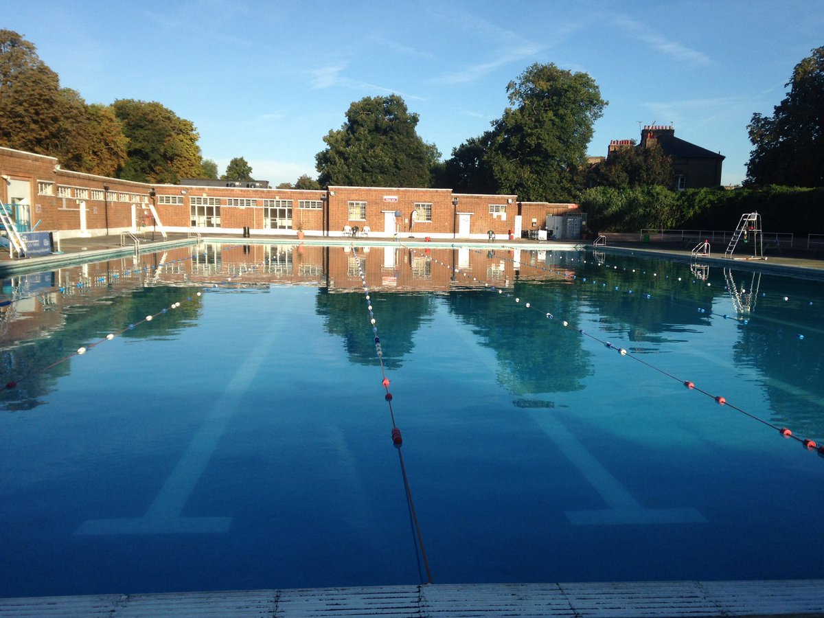 BrockwellLido's tweet photo. Pool temperature this sunny Friday is 19.5 degrees. Open 7am-1pm then 4pm-6:50pm. Last entry 15mins prior to closure. https://t.co/T3XKNnVYUT
