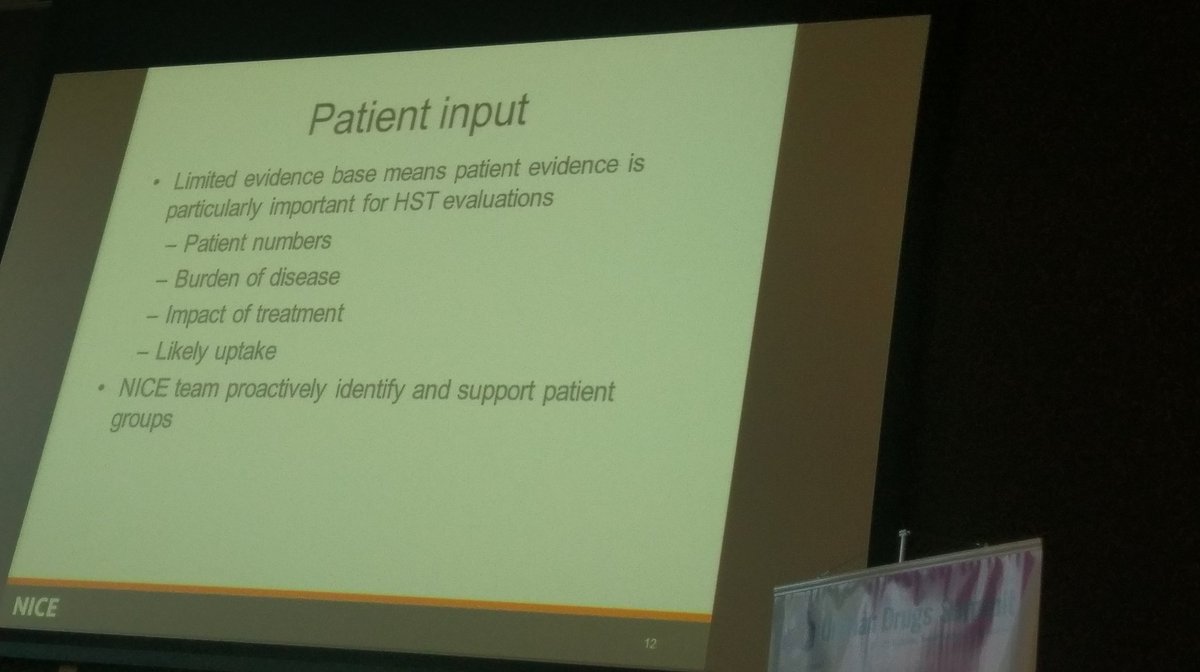 alanROYGBIV's tweet photo. SH slide #patient input is vital for #NICE #HST @OrphanDrugsConf 
#OrphanDrugsSummit 

CC @pharmaphorum https://t.co/nfOAmyIWUL