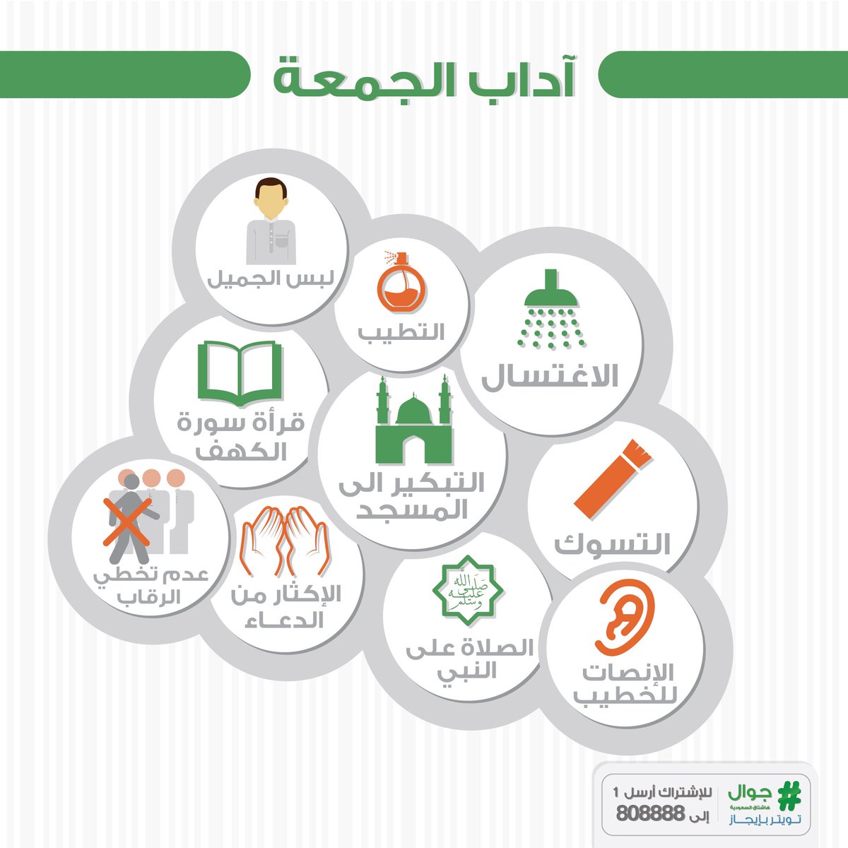 سنن وآداب #الجمعة.