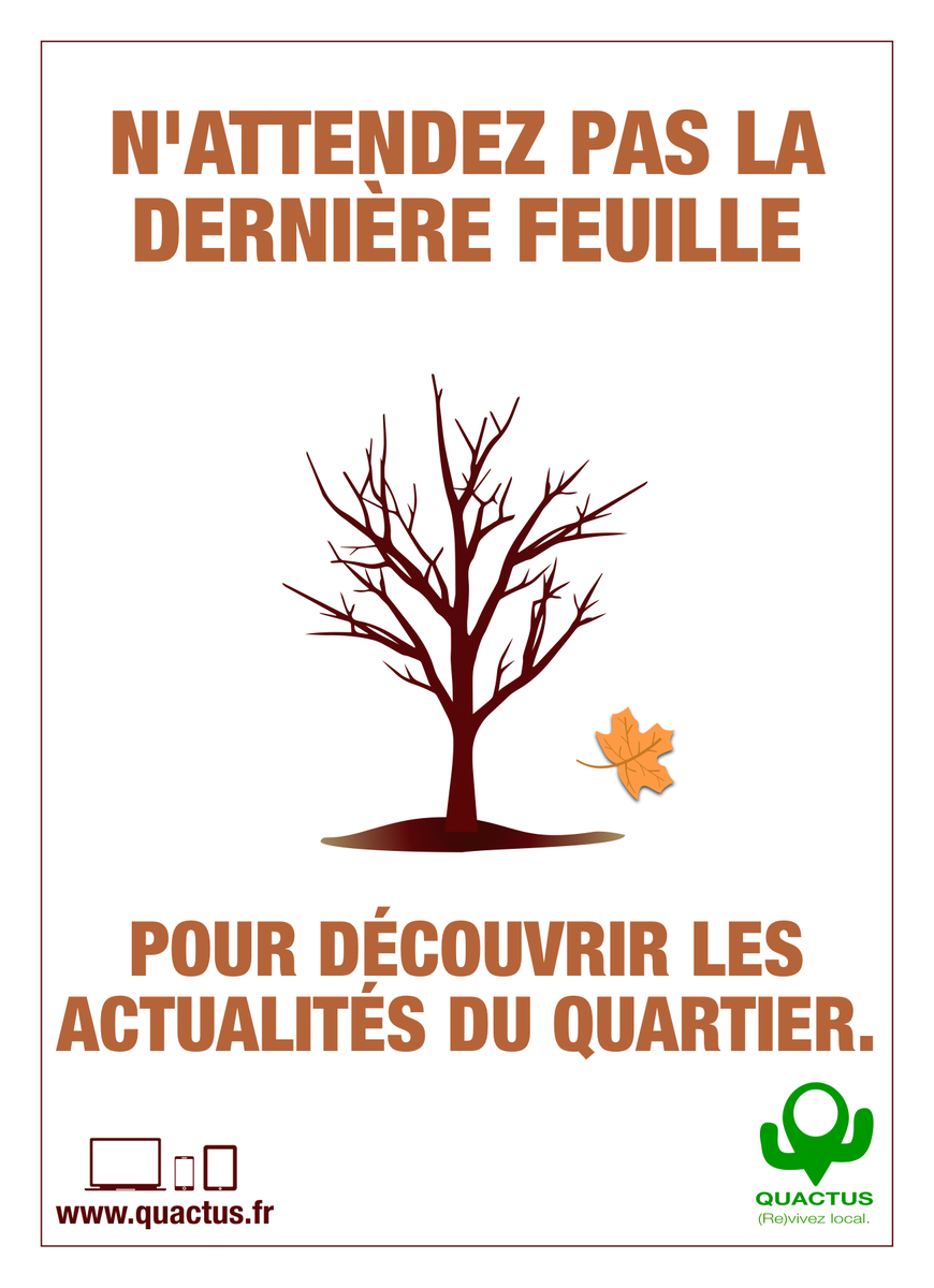 Quactus_fr's tweet photo. L'#automne  ne sera pas monotone. (Désolé Paul V. :-)) #quartier #commerçants #proximité https://t.co/Yod5WIDKG6