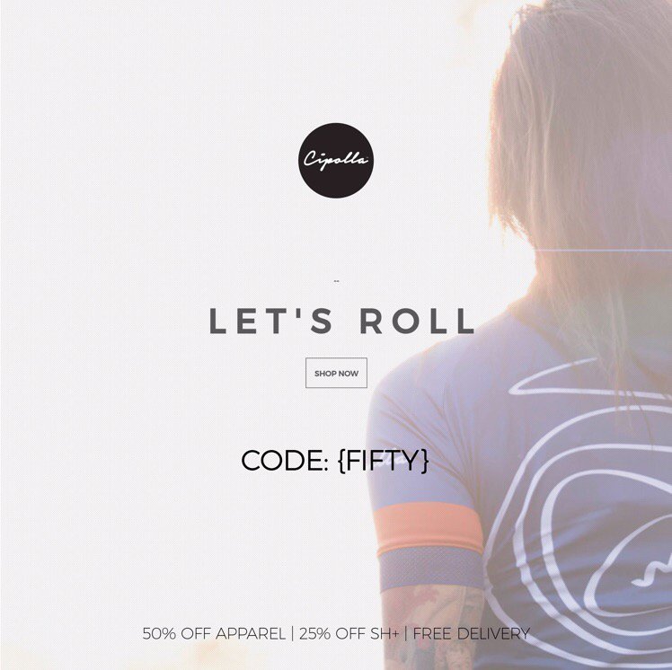 Code: FIFTY... — Hey Crew...

We need to clear the racks &amp; everything has to go.

50% off... eepurl.com/cg2gBb