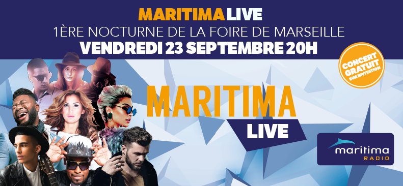 maritimamedias's tweet image. Ce soir à #FoiredeMarseille grande fiesta MaritimaLIVE #MLive2016 !!!! 
Nos partenaires @grandlittoral @FPiscines #FordMarseille @FordFrance