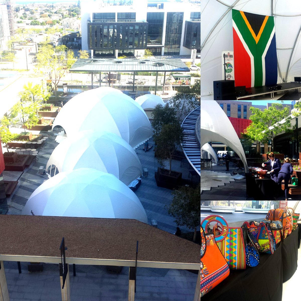 RabieSA's tweet photo. The stage is set and preparation for the Braai in the Square is well underway. @CenturyCityZA @CCCC_ZA #CCSquare #HeritageDay https://t.co/3E3zQDikWF