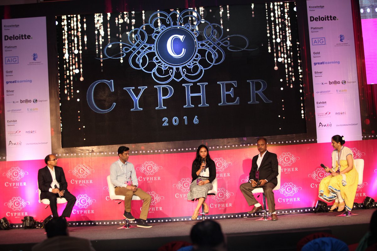 jigsawacademy's tweet photo. Dr. Srinivas at #Cypher2016 discussing if #IOT is the next frontier for #datascientists in a panel chaired by Geetika Goel, #CTO of Jigsaw. https://t.co/9sNKYWwl2h