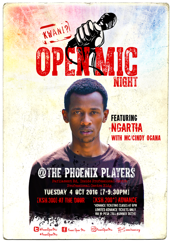 There's this thing we do in bedrooms... and on stages once in a while.
Join us this time at <a href="/KwaniOpenMic/">Kwani? Open Mic</a>.

I'll try not do terrible puns. 😁