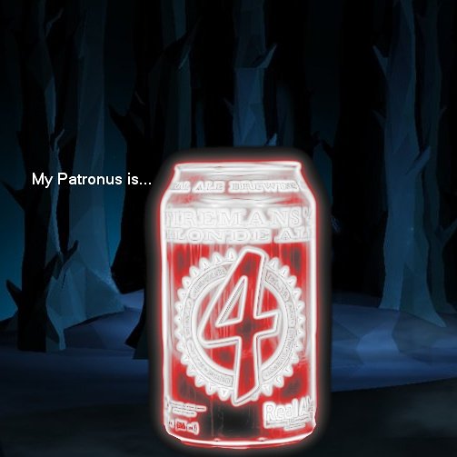 renanyanez's tweet photo. My #patronus #firemans4 @realalebrewing #harrypotter #beer #htx #houston #texas https://t.co/TQ7N9TIsl4