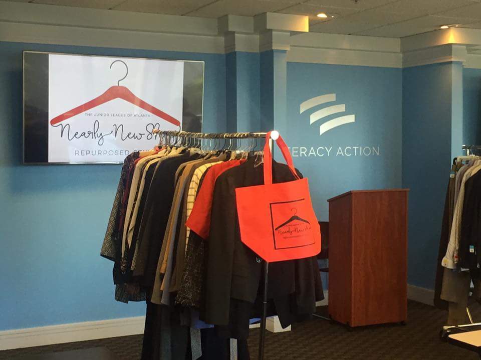 RebekahHMurphy's tweet photo. Excited for the first @jlatlanta @NearlyNewAtl Pop-Up Shop for students at @LAIAtlanta! https://t.co/72IuBH4SST