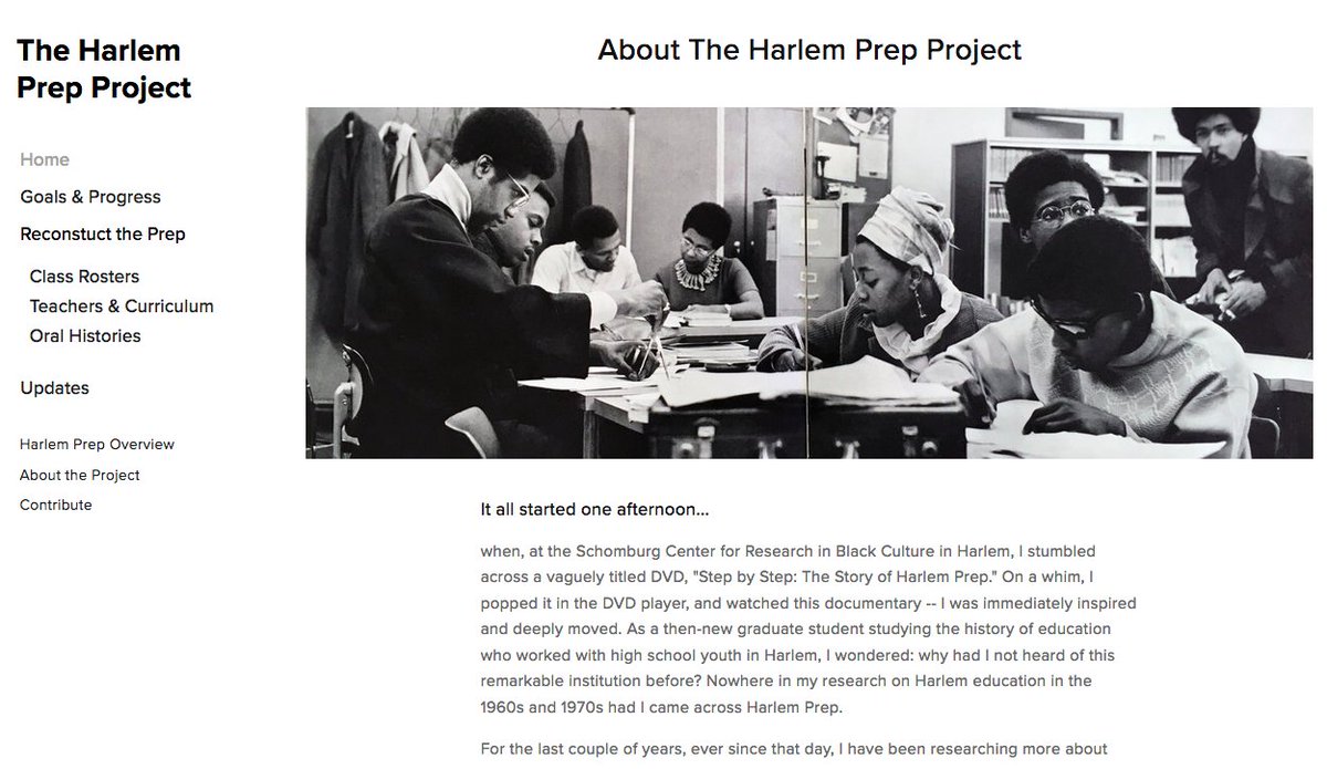 BarryGoldenberg's tweet photo. A sneak peak from my emerging dissertation work/website on #HarlemPrep -- a school that saw education as love. https://t.co/sZGlMXDfu4 https://t.co/RmVKp9AAbx