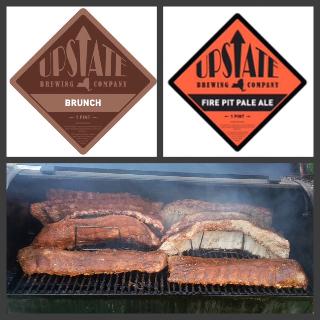 upstatebrewing's tweet photo. Two new beers on tap today! Brunch and Fire Pit #1 (Michigan Copper). Plus fill up with @PhatBbq here all day. Perfect fall patio weather! https://t.co/ESHdamCD3g