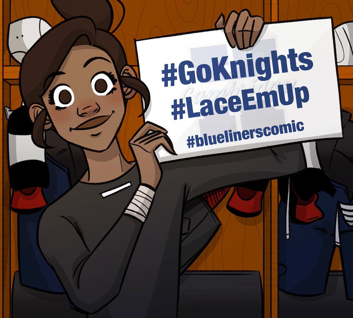 bluelinerscomic's tweet photo. IT'S GAME DAY!

Ready for a little Cambridge Hockey? Episode 1 publishes at 8:30/7:30c.
#GoKnights #bluelinerscomic https://t.co/kD3CH9CfDP