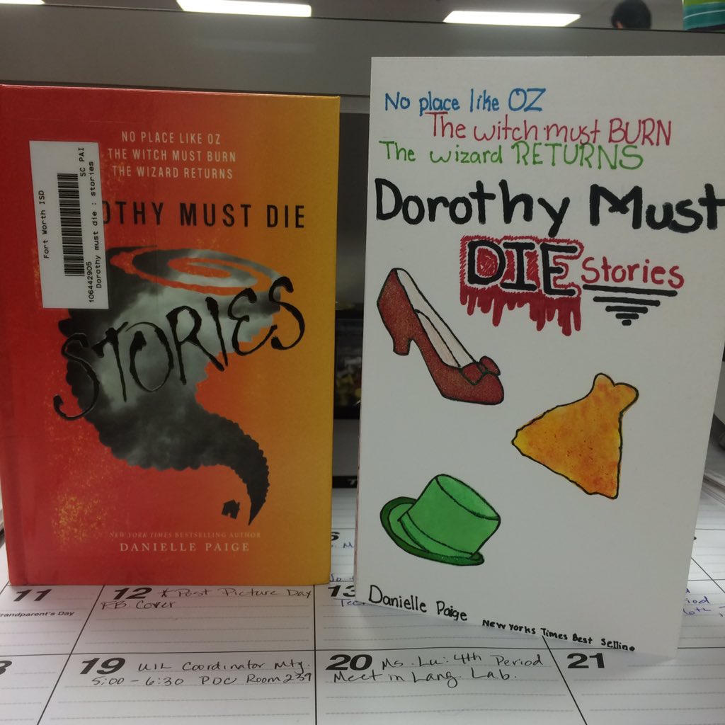WLI_Gryphons's tweet photo. When a student can't get enough of #dororhymustdie, she begins writing own book with a cover @daniellempaige https://t.co/qnS0TsSUe9