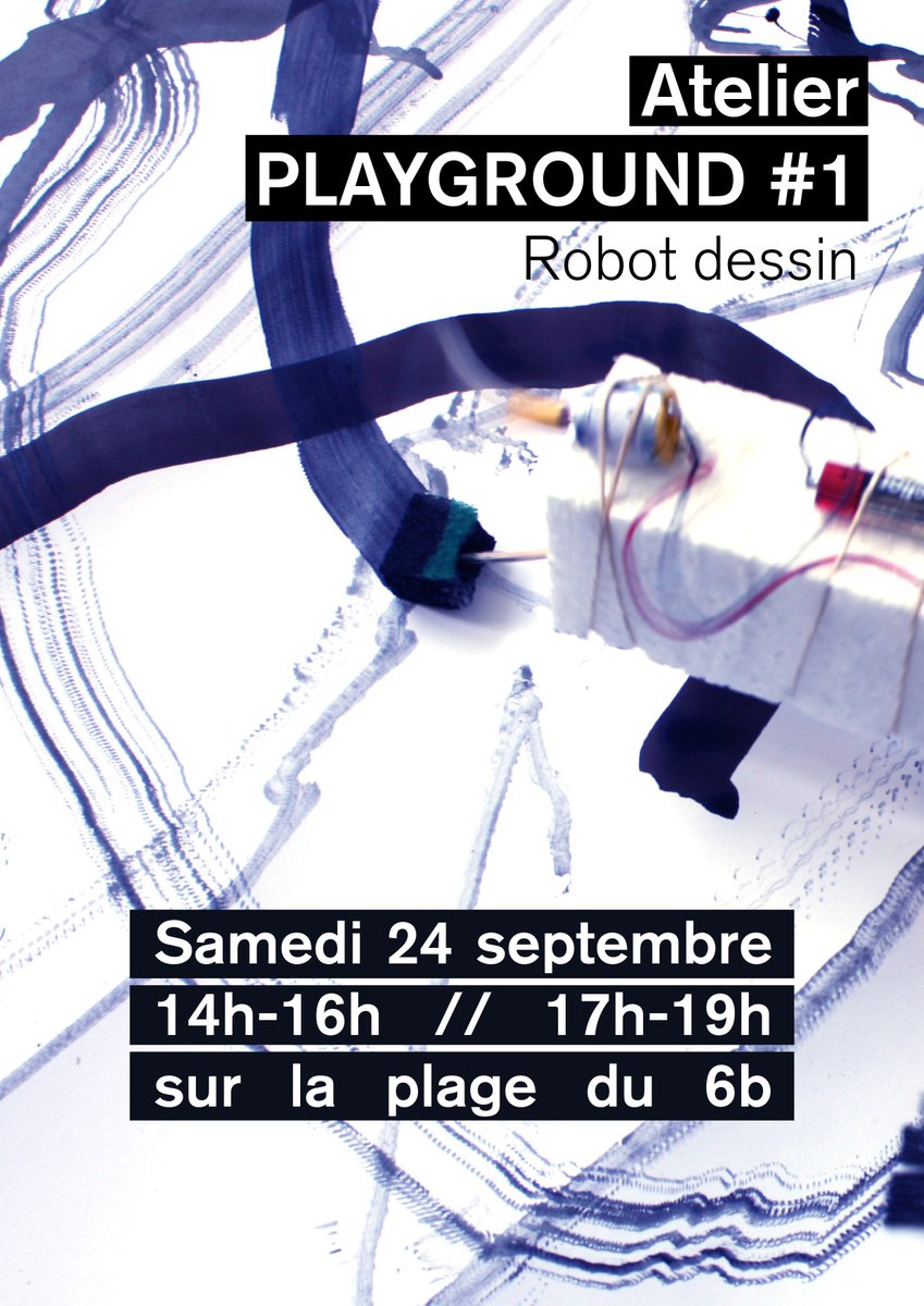 #ATELIERS 

Ce samedi, de 14h à 16h et de 17h à 19h, ateliers d’initiation gratuits au 6b :)

Dès 10 ans !