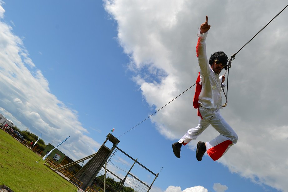 BrentsBridgend's tweet photo. Elvis has just landed @adventureswales for the @ElvisPorthcawl Festival this weekend! #walesadventure https://t.co/XkvDc04Q0n