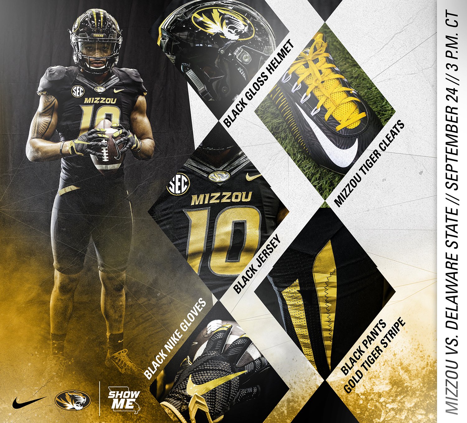 Mizzou football hot sale gloves