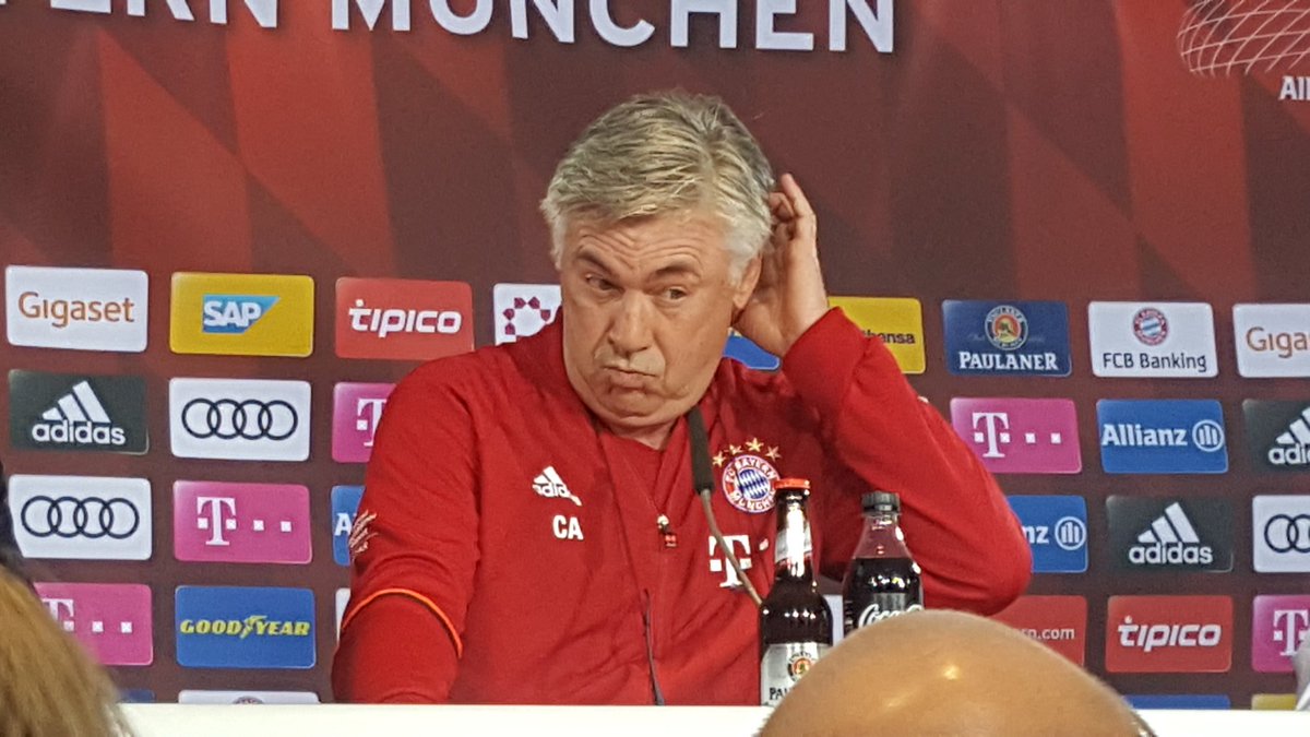 OrtivorOrt's tweet photo. #FCB @MrAncelotti zu @oktoberfestlive Besuch "Zwei Bier waren okay" aber nach @fckoeln Spiel mit Team "Vielleicht drei Bier"😀🍻😀🍻😀🍻 @SPORT1 https://t.co/GLBfSLu7fk
