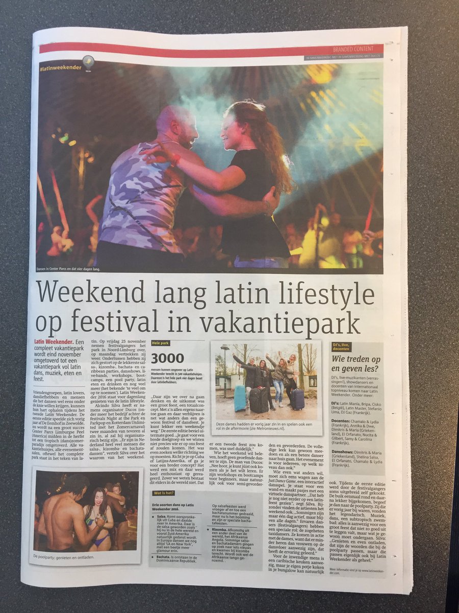 In de <a href="/Metro/">Metro</a> van vandaag alles over <a href="/LatinWeekender/">Latin Weekender</a> #ReadAllAboutIt