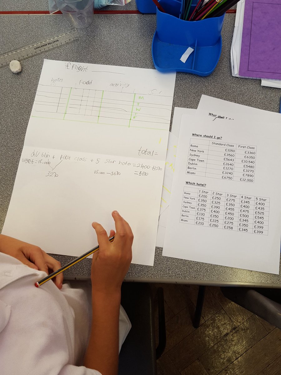 Year4BWPS's tweet photo. @ThomasCookUK  @FlightCentre_UK using our maths skills to plan a holiday of a lifetime. https://t.co/tbdnMhnqWS