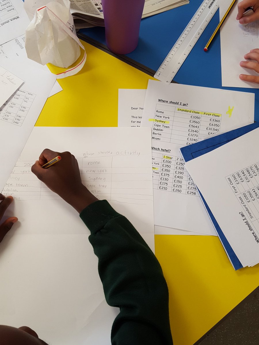 Year4BWPS's tweet photo. @ThomasCookUK  @FlightCentre_UK using our maths skills to plan a holiday of a lifetime. https://t.co/tbdnMhnqWS