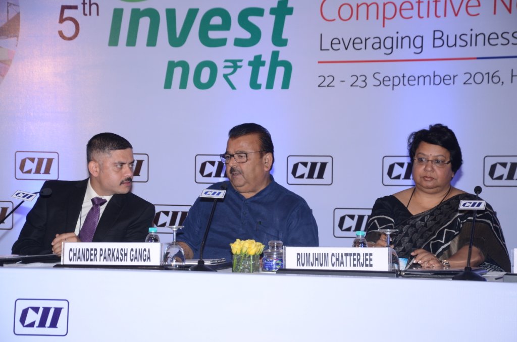 CIIInvestNorth's tweet photo. Shri Chander Parkash Ganga: Emphasis on providing corruption free environment to improve ease of doing business #investnorth #MakeInIndia https://t.co/rfiq7ed5mw