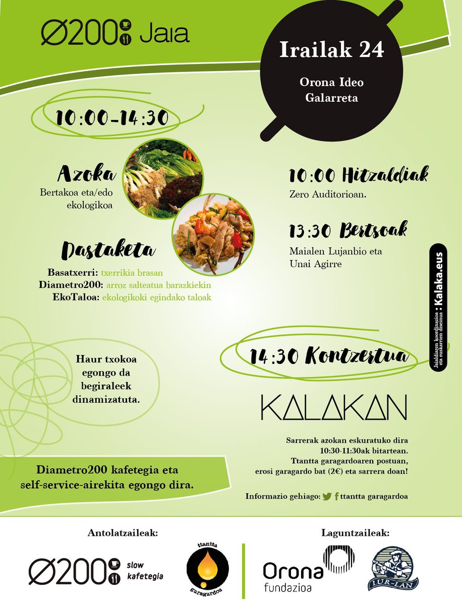 Gogoratu! Bihar, 10:00etatik aurrera Orona Ideon, Hernanin, plan zoragarria goiz pasa egiteko! <a href="/diametro200/">Diametro200</a> jaia! Animatu! ;)