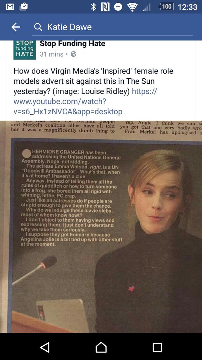 kt_dawe's tweet photo. @bestofwatson have you seen how The Sun reported this?? They are disgusting.... https://t.co/qsaqrEcYBb