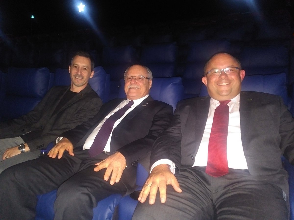berryonline's tweet photo. Checking out the very comfy seats at the new @CineplexMovies #VIPcinemas with Cllr @Scott__Davey & CEO Ellis Jacob! https://t.co/uMU15AKJLz