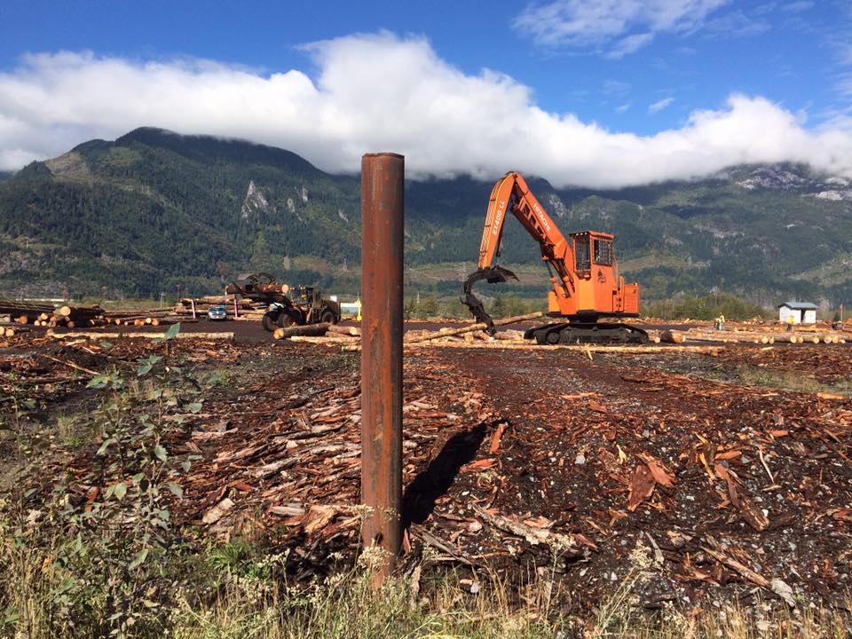 Le_Besson's tweet image. En Colombie Britannique, les #bois sont triés puis jetés à la mer afin d'être chargés sur un bateau.
