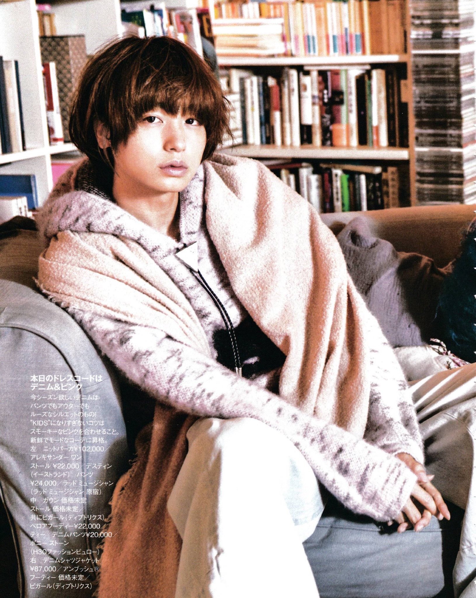 デニムリメイク☆リアルミンクファー&デニム✨ヘアクリップ✨