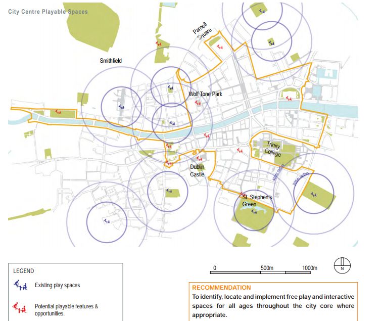 And a nice map of current and potential playable places in Dublin's City Centre from Dublin's new #PublicRealm Plan