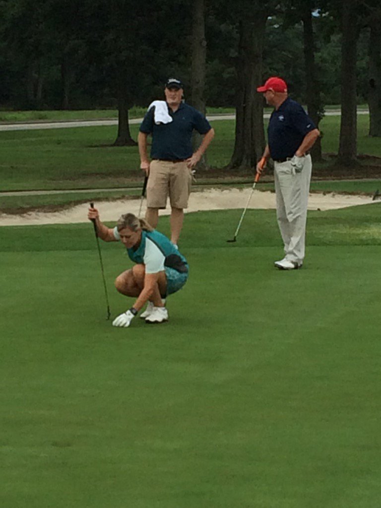 Commanders Cup Golf Tournament at LAFB. First tee shot traveled 40 ft using a driver.