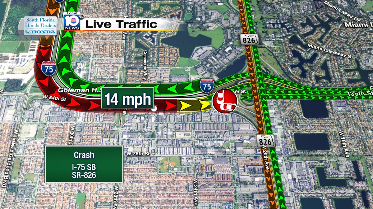 Crash on I-75 SB at SR-826 #traffic https://t.co/qngmoKwInQ