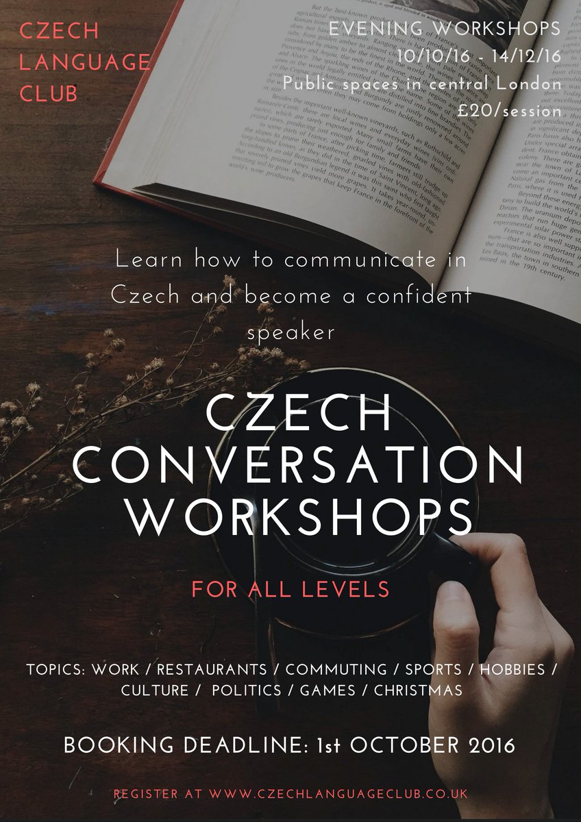 CzechLangClub's tweet photo. #Czechconversationworkshops https://t.co/Idy5DpvasB