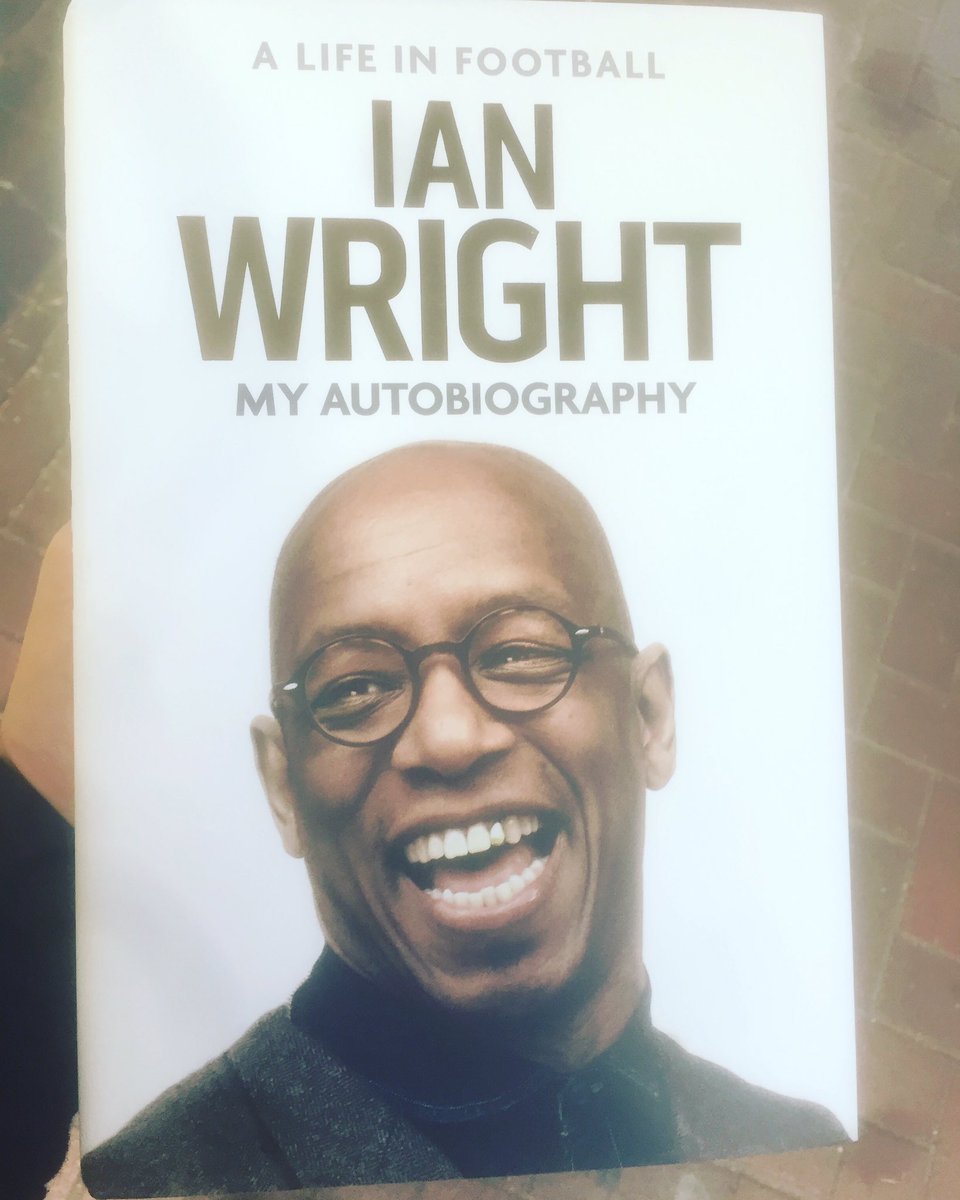 kevbarham's tweet photo. @IanWright0 new book my Saturday morning sorted before football. #IanWright #goals https://t.co/ZhU4DcW5fy