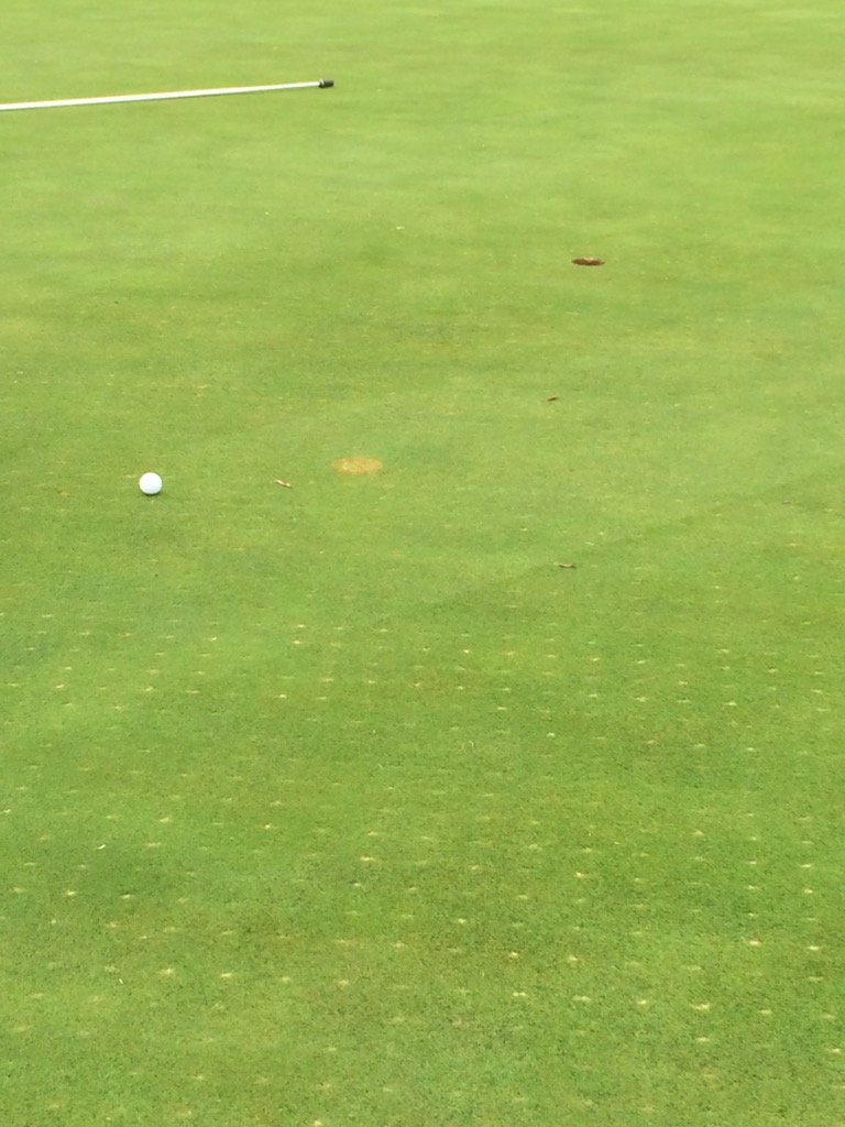 This was the distance from the hole after my first putt. It's going to be a long day!
