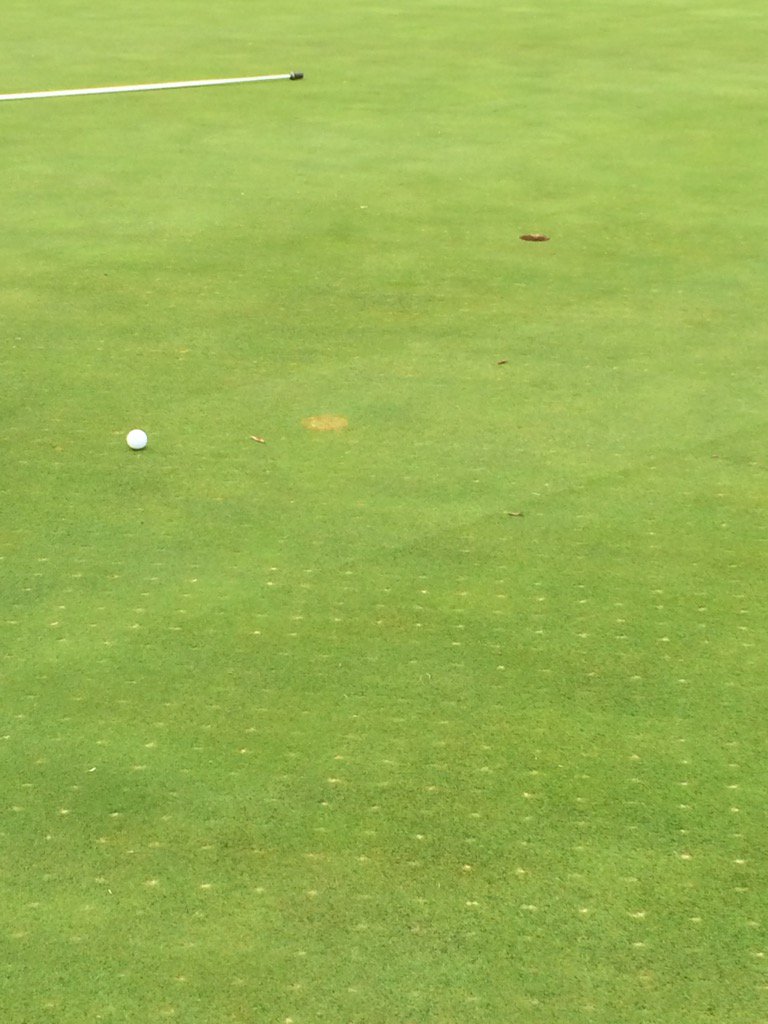 This was the distance from the hole after my first putt. It's going to be a long day!