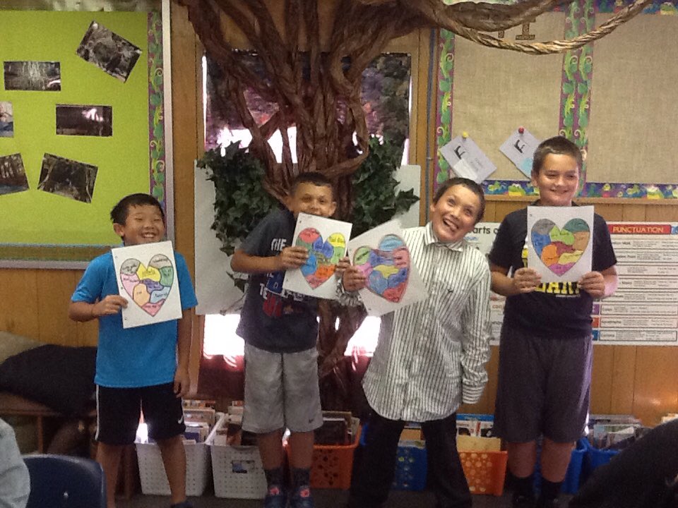 @FletcherRalph 5th Grade-Writing from our hearts! YAY❣