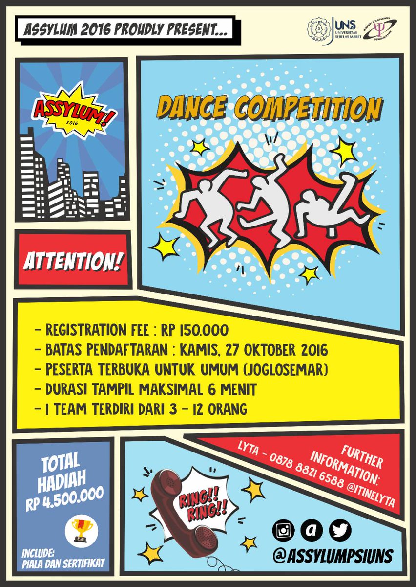 Yang suka dance? Yuk banggakan timmu di kompetisi dance assylum !