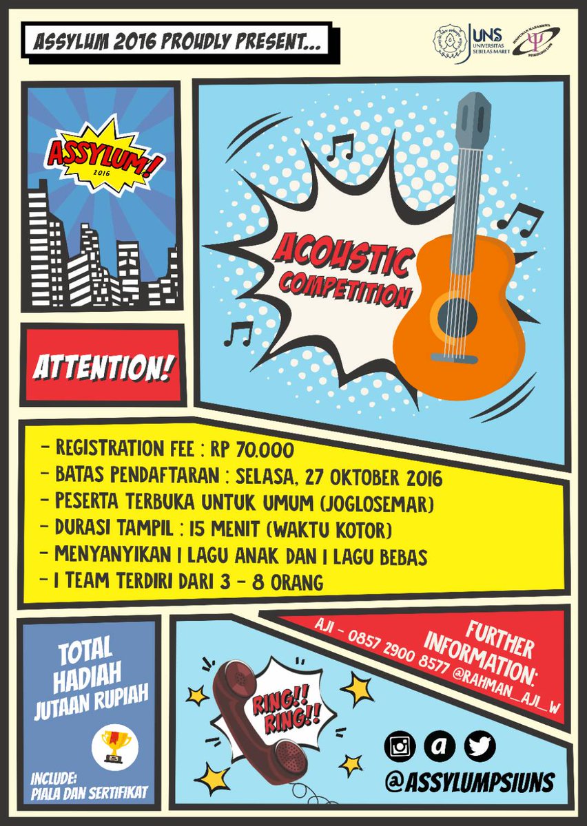 Next, ada lomba akustik! Yukyuk ikutan kompetisinya!