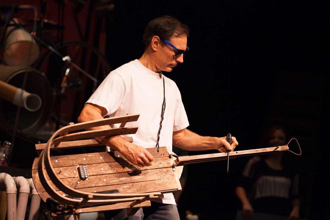 Paul playing The Musical Sled in #TheMusicOfJunk