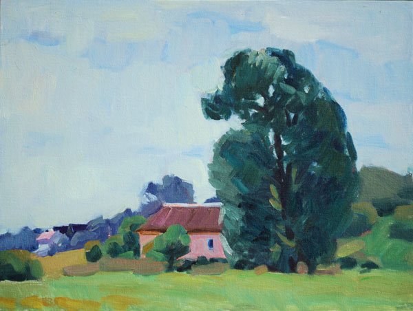 lenakurovska's tweet photo. #Ukrainian #landscape #oilpainting 30 x 40 cm https://t.co/RfORHNzw7s