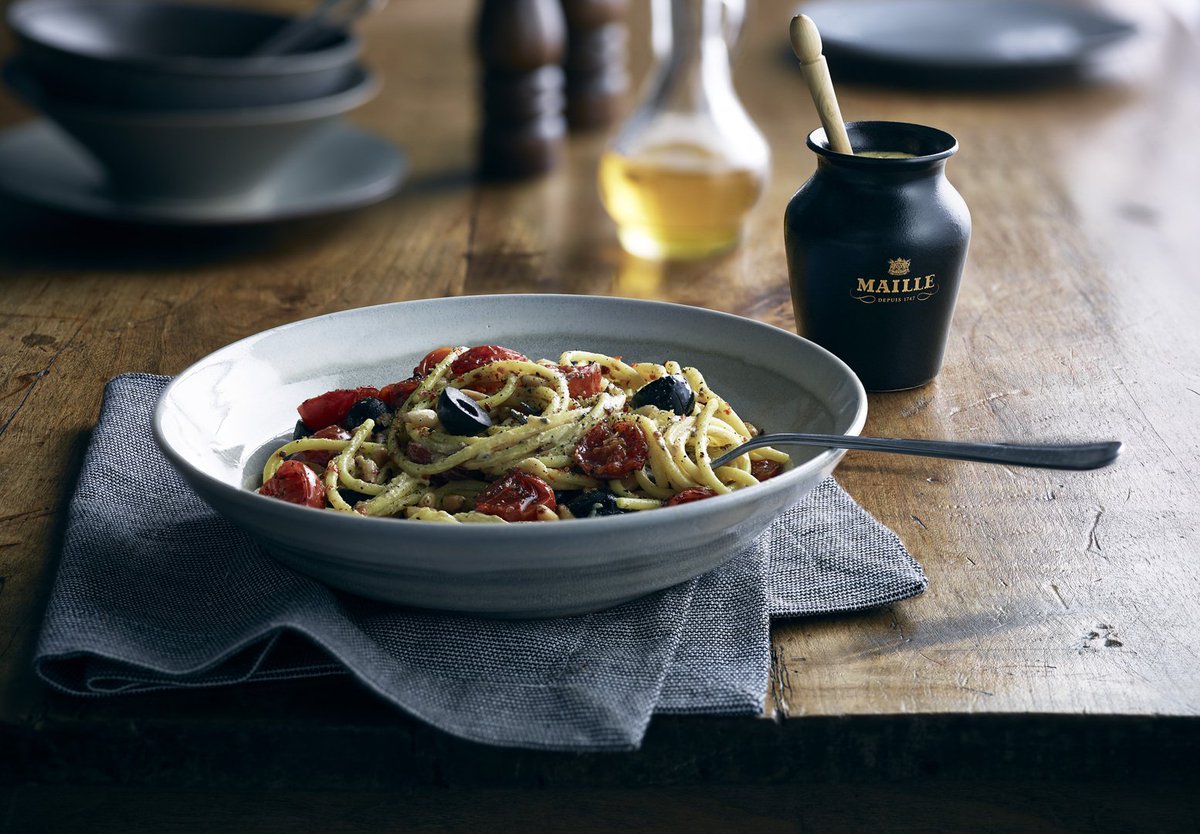 Add #Maille Truffle &amp; Chablis mustard to this easy pasta dish for a for a touch of decadence bit.ly/2bxtpfC