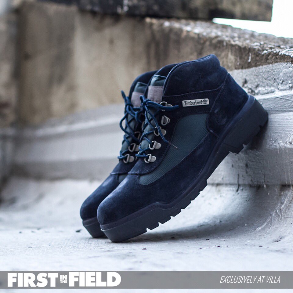 blue timberland field boots