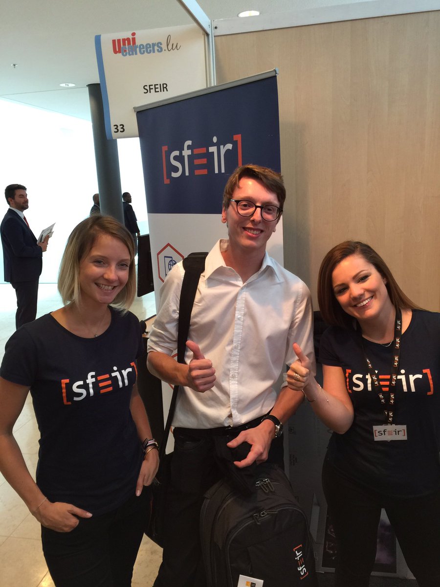 SFEIRLux's tweet photo. Notre vainqueur est passé chercher son #sfeirpack au stand @sfeirbenelux #unicareers https://t.co/keAnIxMT3B