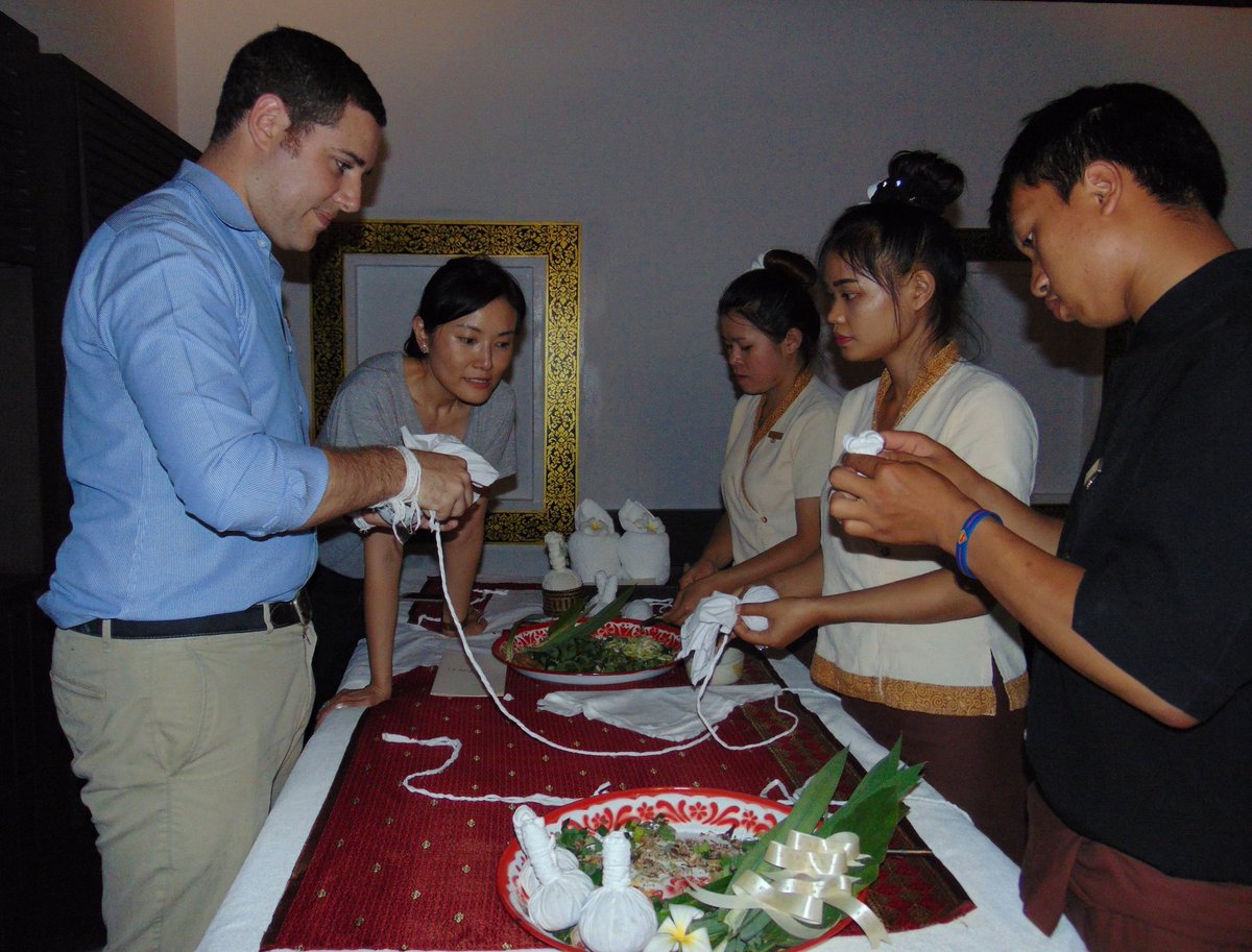 - How to do a hot compress - 
One of ours weekly activities provided by the Le Spa team to our guests.
#LeSpa #Laos #LuangPrabang