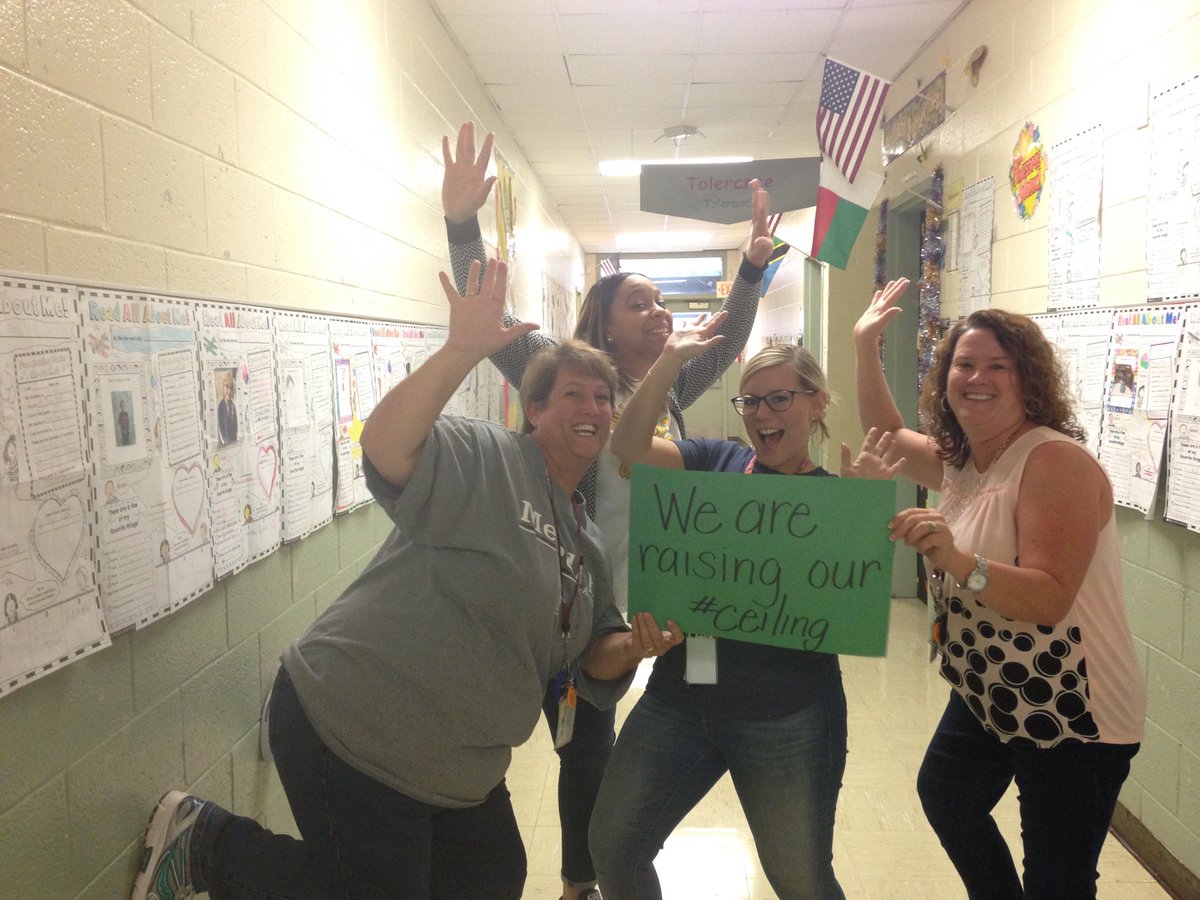 FCSchoolsNC's tweet photo. We are Raising our ceiling at BES! #livefromfcs https://t.co/aWeIAsauyd