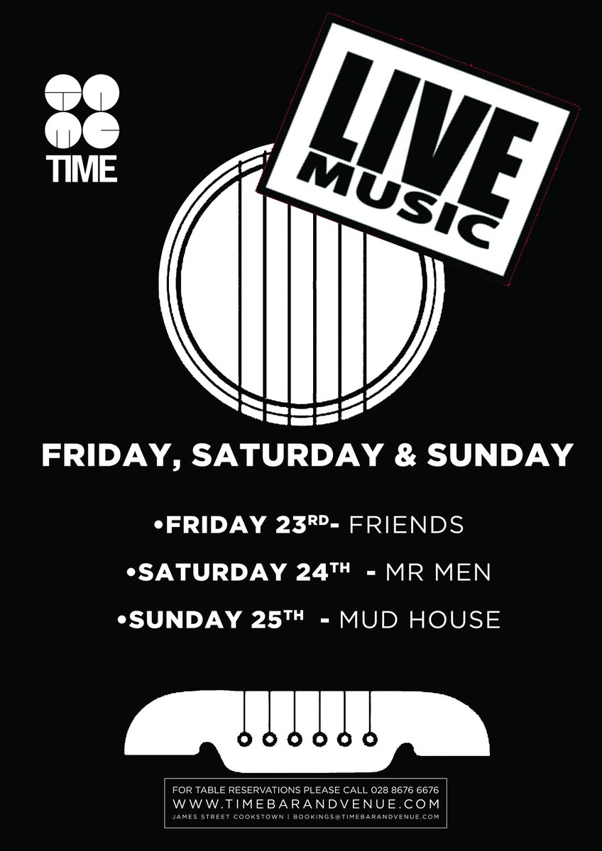 TIMECookstown's tweet image. Live Music in TIME BAR Friday - Sunday 🎤 #Tbv