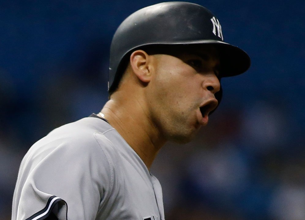 YESNetwork's tweet photo. Most HR from Aug. 10 to end of season, @Yankees history:

1) Babe Ruth, 25 (1927)
2) Roger Maris, 20 (1961)
3) @ElGarySanchez, 19 (2016) https://t.co/rDXyHIg1bm