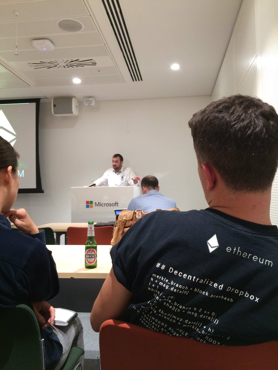 SmartLedger's tweet image. @Microsoft with @IOHK_Charles  interesting to see the iohk team wearing Ethereum Tshirts are we in a new season of love thy @ethereumproject