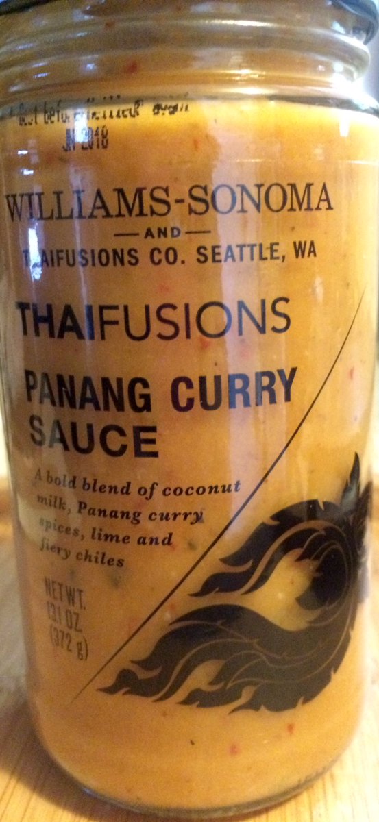 melanieapostol's tweet photo. Just got my @WilliamsSonoma special delivery: super tasty @thaifusions panang curry sauce #SpicyGoodness #GetYourOwn https://t.co/hVA0wpa2JW