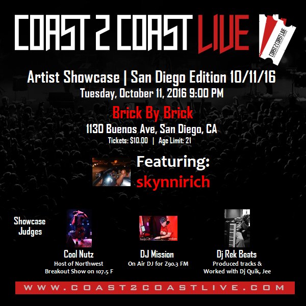 Vote for me to perform at #San Diego Edition 10/11/16! https://t.co/sORwsP6oT3 #Coast2Coast https://t<a href="/tag/san"class="tags">#San</a><a href="/tag/coast2coast"class="tags"><span>#coast2coast</span></a>